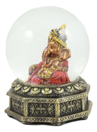 Ebros Gift Ebros Hindu God Of Success Ganesha Water Globe Collectible 6" Tall Lord Ganesh Statue