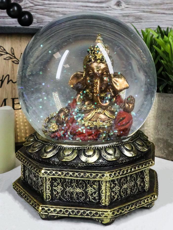 ebros gift Ebros Hindu God of Success Ganesha Water Globe Collectible 6" Tall Lord Ganesh Statue