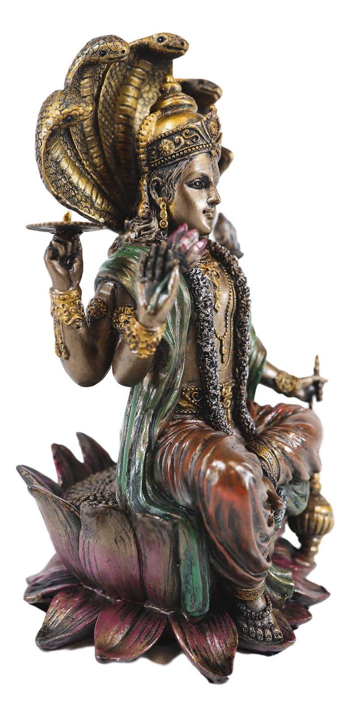 Ebros Gift Ebros Hindu God Vishnu On 5 Cobras Throne Statue Narayana Protector Rama Krishna