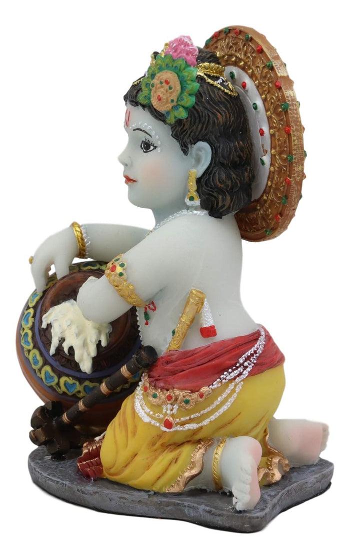 Ebros Gift Ebros Hindu God Young Baby Krishna Vishnu Stealing Butter From The Gopis Statue Decor