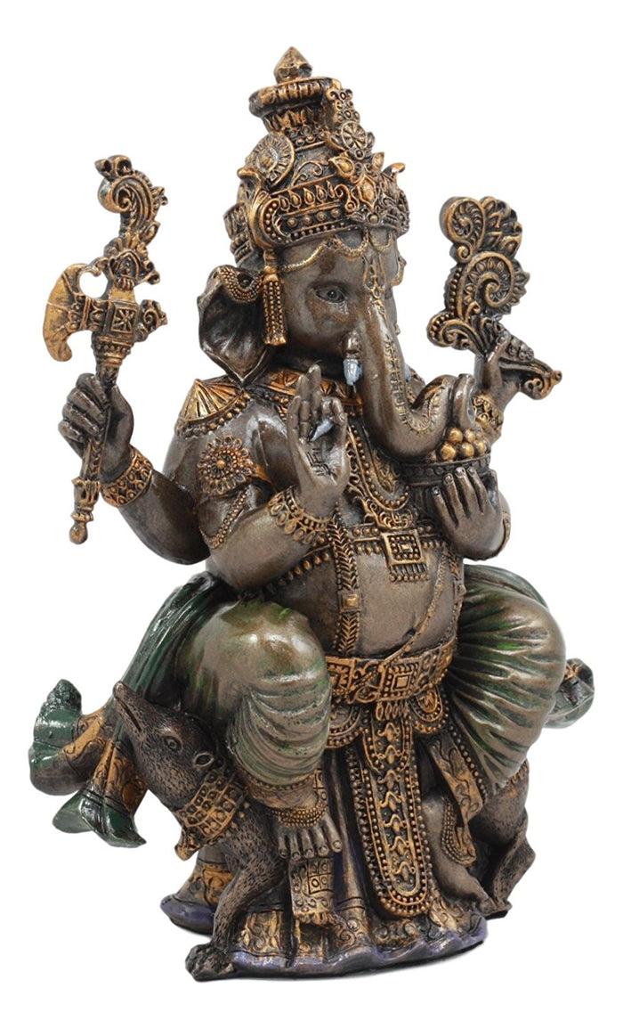 Ebros Gift Ebros Hindu Lord Ganesha Sitting On Throne Statue Elephant God Hoysala Empire Ganapati