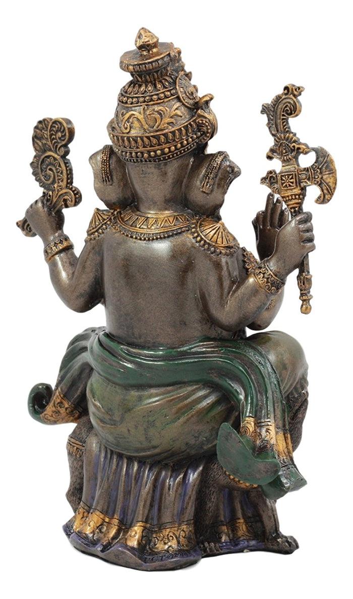 Ebros Gift Ebros Hindu Lord Ganesha Sitting On Throne Statue Elephant God Hoysala Empire Ganapati