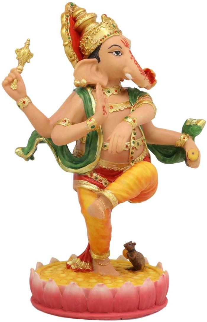 Ebros Gift Ebros Hindu Supreme God Dancing Avatar Nritya Ganesha In Yoga Pose Statue 8" H