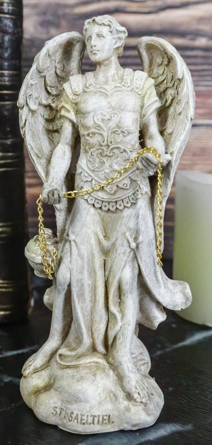 ebros gift Ebros Holy Archangel Saint Sealtiel Statue 5"H Prayer of God Worship And Intercession