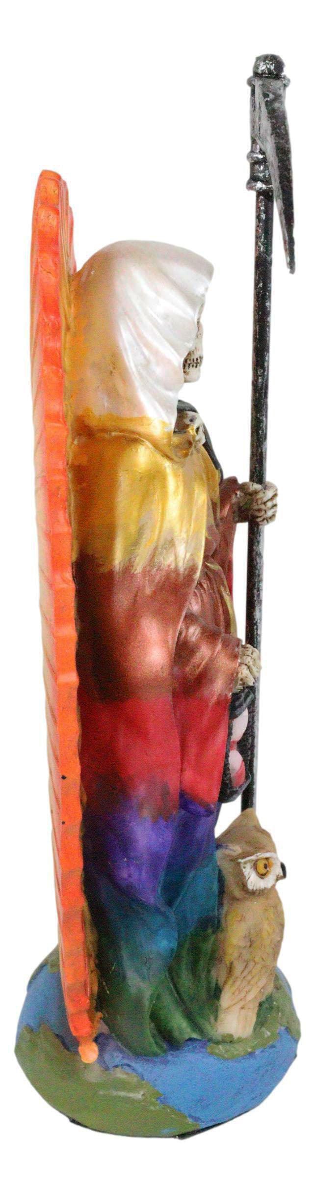 Ebros Gift Ebros Holy Death Santa Muerte Holding Scythe In Rainbow Tunic Day Of The Dead Figurine