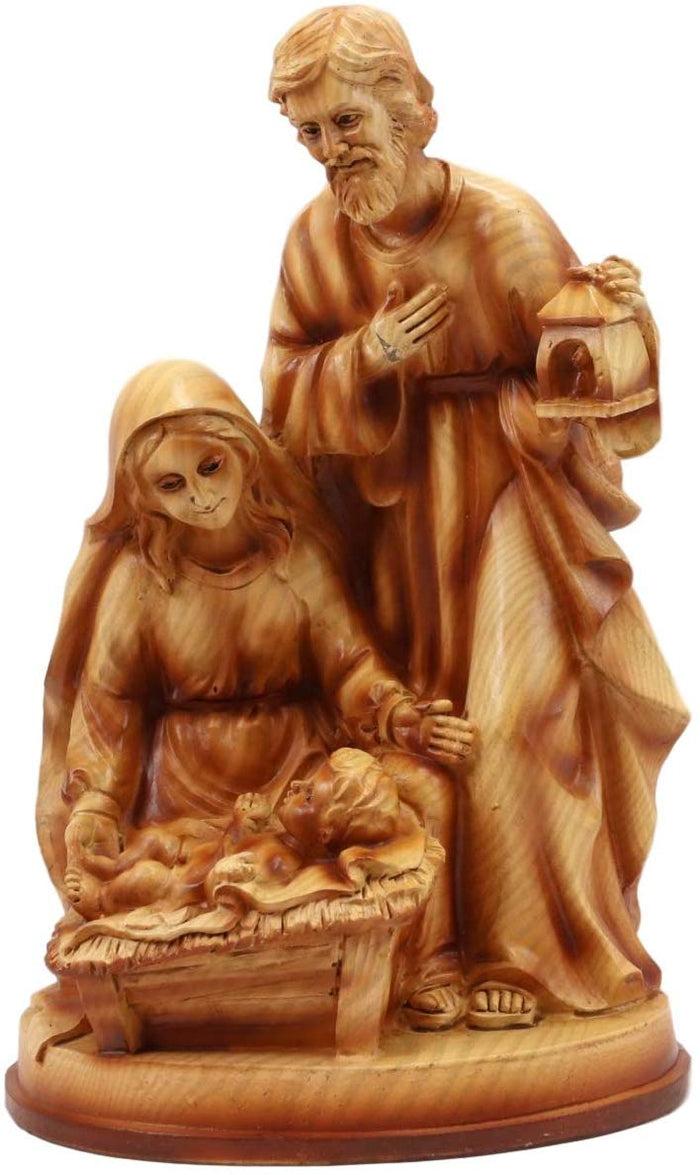 Ebros Gift Ebros Holy Family Nativity Mary Joseph And Infant Jesus In Manger Decor Figurine