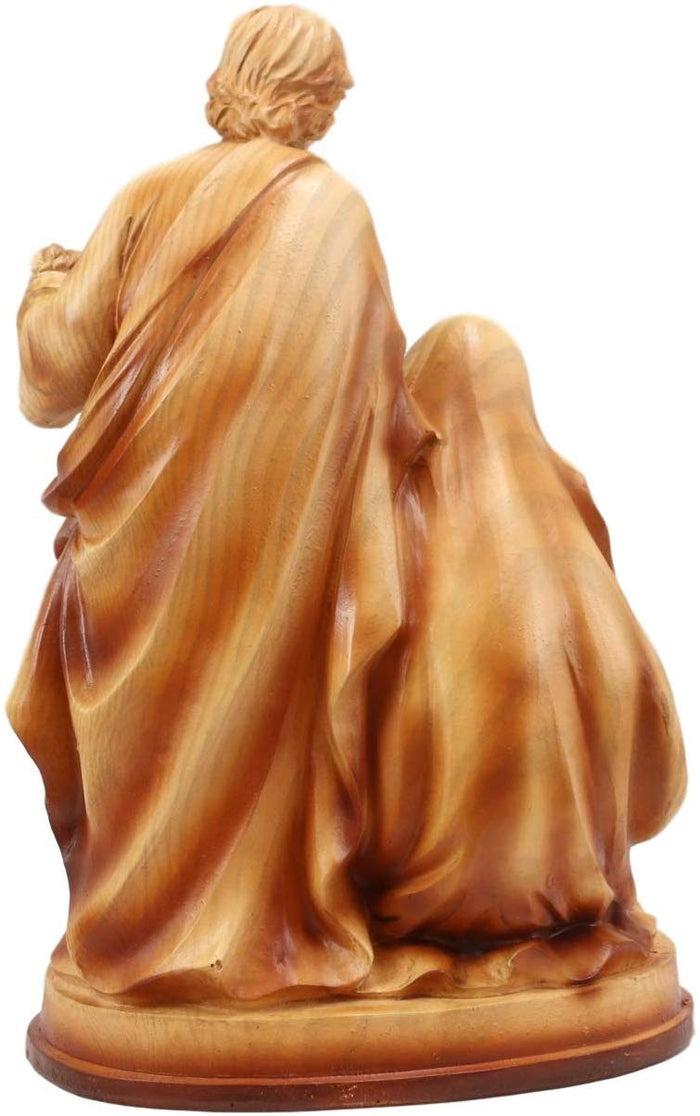 Ebros Gift Ebros Holy Family Nativity Mary Joseph And Infant Jesus In Manger Decor Figurine