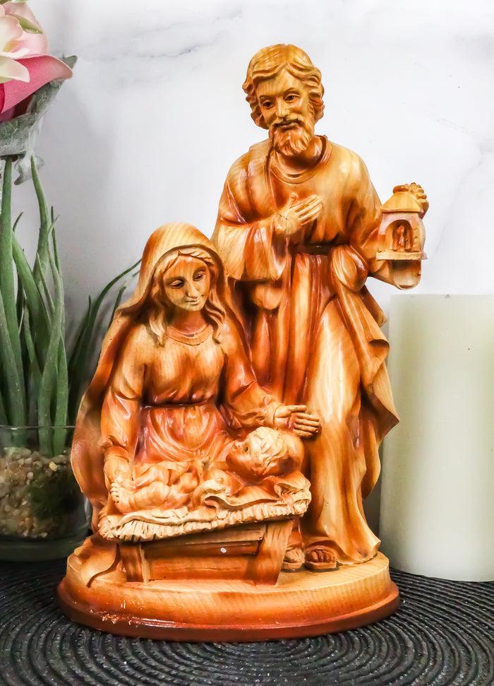 ebros gift Ebros Holy Family Nativity Mary Joseph and Infant Jesus in Manger Decor Figurine