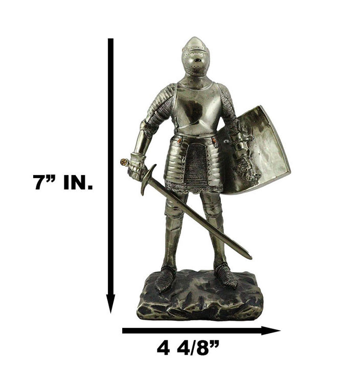 Ebros Gift Ebros Holy Roman Empire Crusader Knight With Sword And Shield 7" Tall Figurine