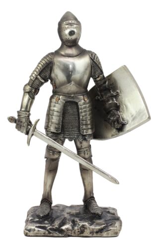 Ebros Gift Ebros Holy Roman Empire Crusader Knight With Sword And Shield 7" Tall Figurine