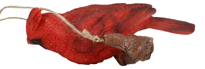 Ebros Gift Ebros Home Garden Hanging Northern Red Cardinal Bird Perching On Branch Figurine
