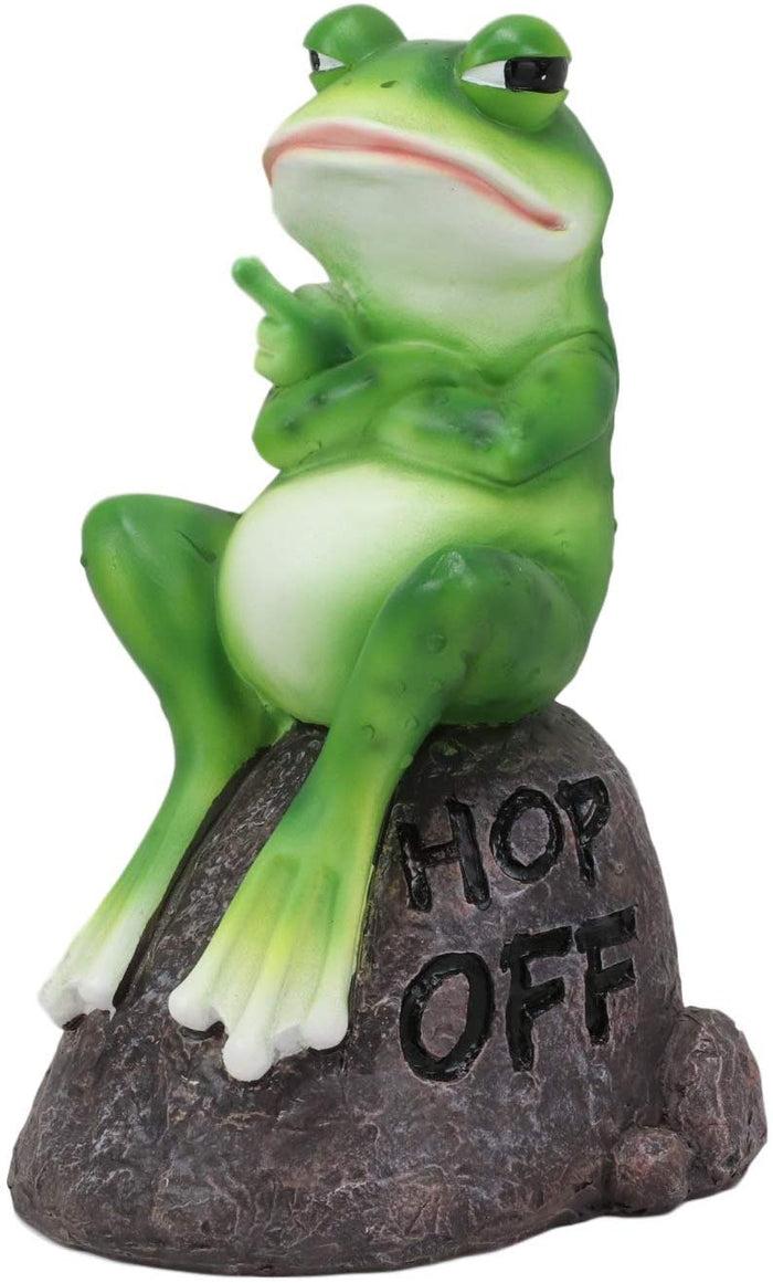 Ebros Gift Ebros Hop Off Feisty Toad Frog On Landscape Rock Statue Rainforest Animal Decor