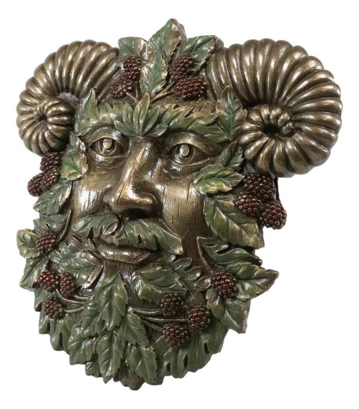 Ebros Gift Ebros Horned God Blooming Floral Foliage Celtic Summer Season Greenman Wall Decor