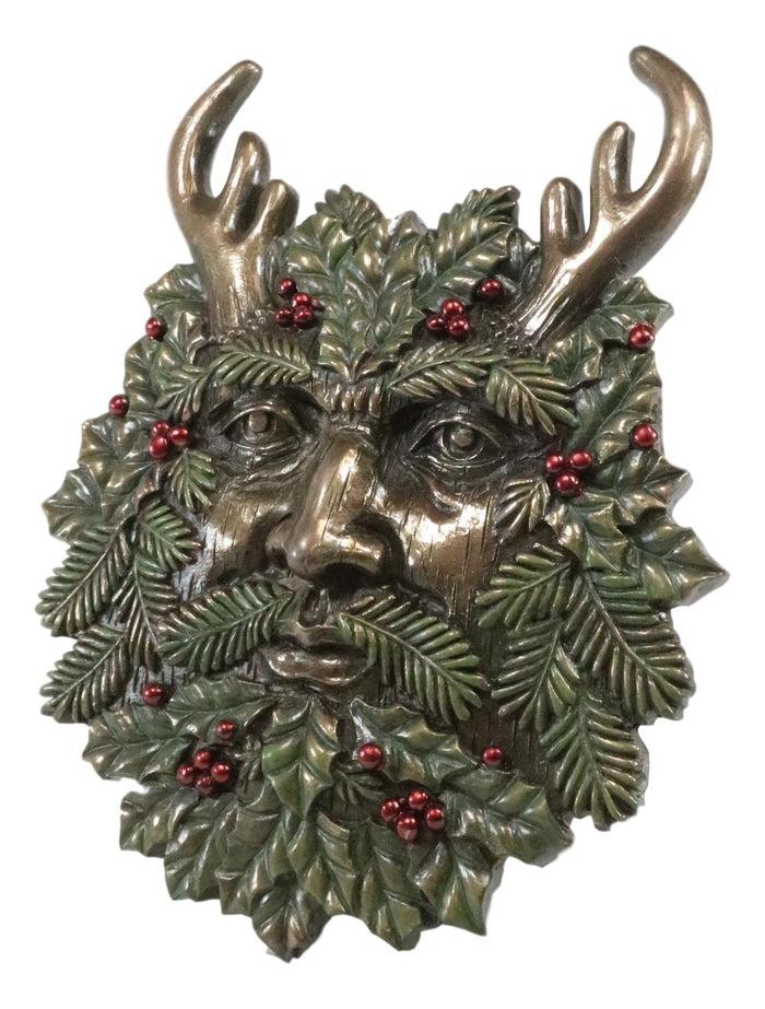 Ebros Gift Ebros Horned God Winter Season Greenman Pan Wall Plaque 7"L Vegetative Deity