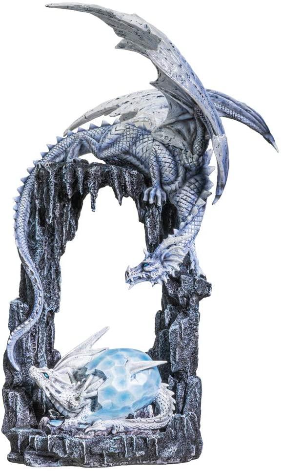 Ebros Gift Ebros Ice Dragon Mother And Baby Hatchling In Egg Statue Decor Figurine 20"H