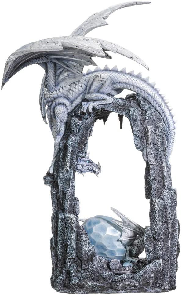 Ebros Gift Ebros Ice Dragon Mother And Baby Hatchling In Egg Statue Decor Figurine 20"H