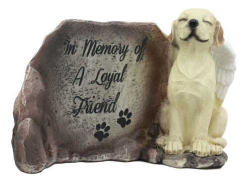 ebros gift Ebros in Memory of A Loyal Friend Labrador Retriever Dog with Angel Wings Statue 8.5" Long