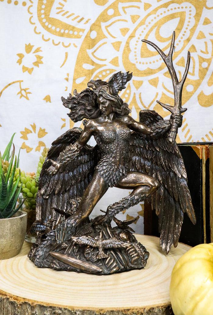 ebros gift Ebros Irish Celtic War Goddess Winged Morrigan Phantom Queen W/ Antler Sword Figurine