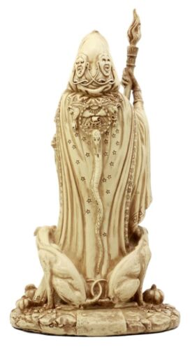 Ebros Gift Ebros Ivory Hecate Statue Greek Goddess Hekate With She-Dogs Figurine 10.75" H