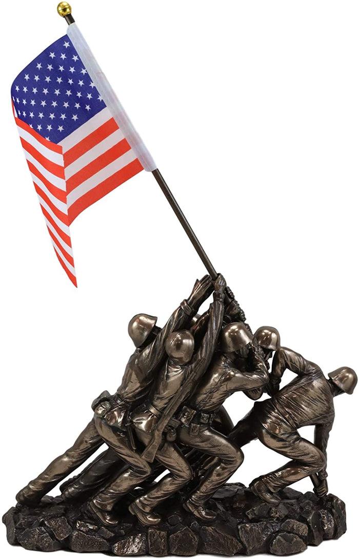 Ebros Gift Ebros Iwo Jima 6 Marines Raising USA Flag Memorial Replica 12" Long Figurine