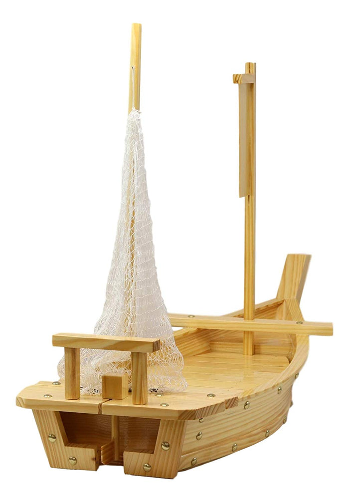 Ebros Gift Ebros Japan Omakase Sashimi Sushi Serving Plate Boat Display (Large 35.25"Long)