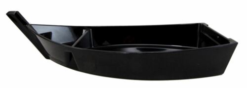 Ebros Gift Ebros Japanese Black Plastic Lacquer Sushi Fishing Boat Serving Plate Set Of Two