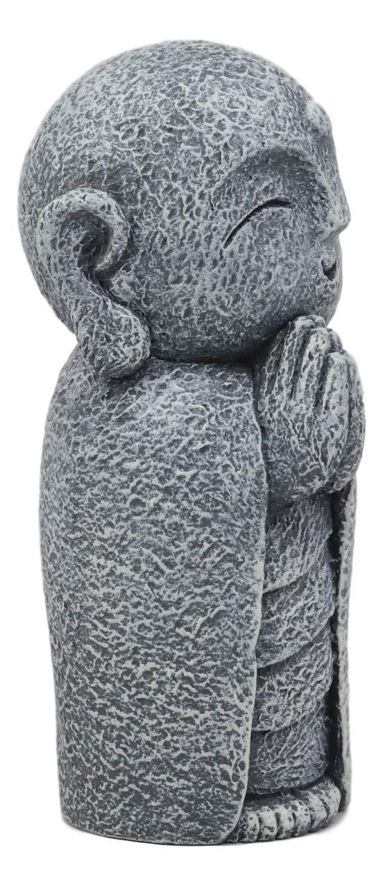 Ebros Gift Ebros Japanese Buddha Happy Jizo Monk With Hands Clasped In Prayer Mini Statue 4.5"H