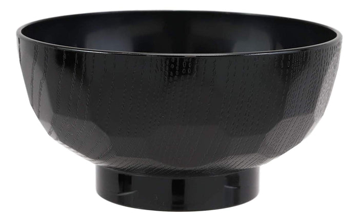 Ebros Gift Ebros Japanese Contemporary Black Lacquer Ridged Bowls Made In Japan Set Of 6