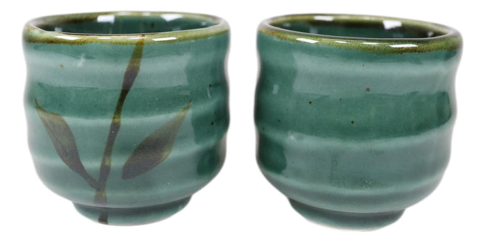 Ebros Gift Ebros Japanese Design Porcelain Wetlands Reed Rice Wine Sake Flask With Four Cups Set