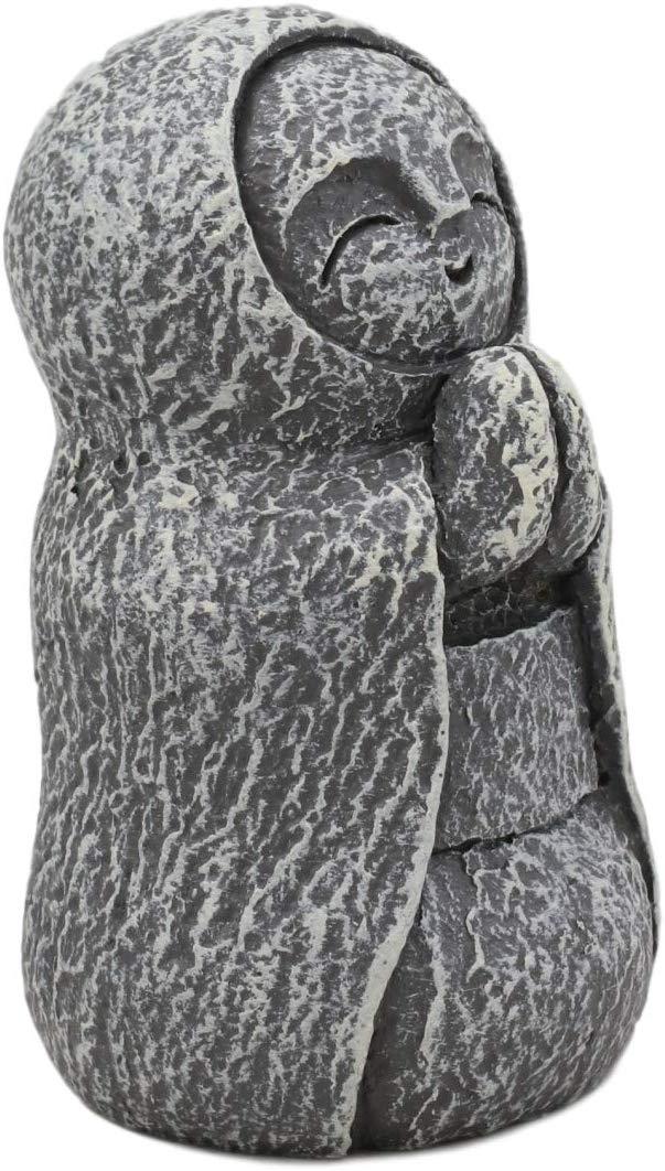 Ebros Gift Ebros Japanese Happy Elated Jizo Monk Kneeling In Prayer Miniature Statue 3"Tall