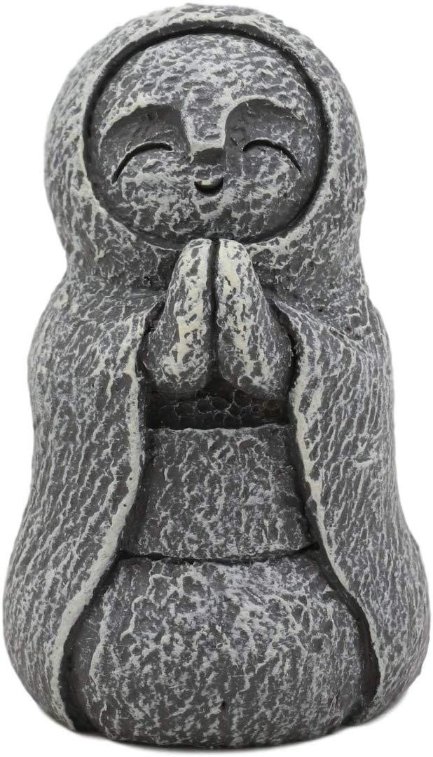 ebros gift Ebros Japanese Happy Elated Jizo Monk Kneeling In Prayer Miniature Statue 3"Tall