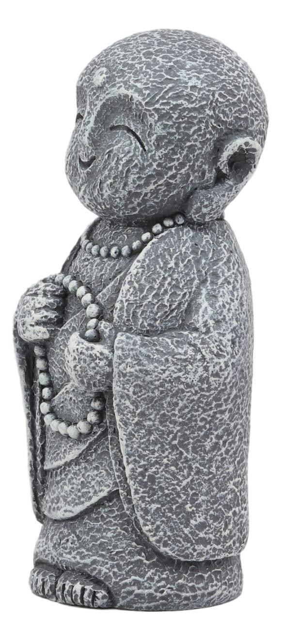 Ebros Gift Ebros Japanese Happy Jizo Monk With Prayer Beads Mini Statue 5"Tall Bodhisattva Buddha