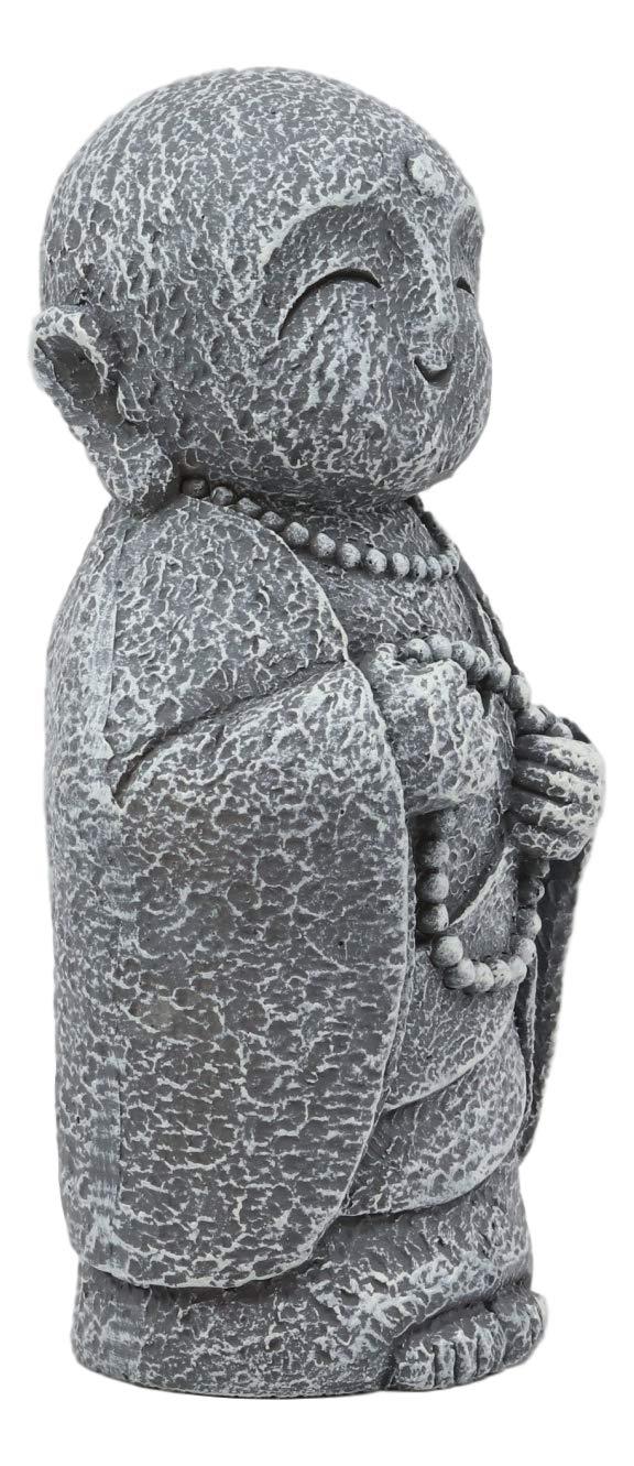 Ebros Gift Ebros Japanese Happy Jizo Monk With Prayer Beads Mini Statue 5"Tall Bodhisattva Buddha