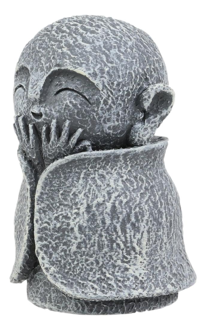 Ebros Gift Ebros Japanese Happy Joyful Elated Jizo Monk Miniature Statue 3" Tall