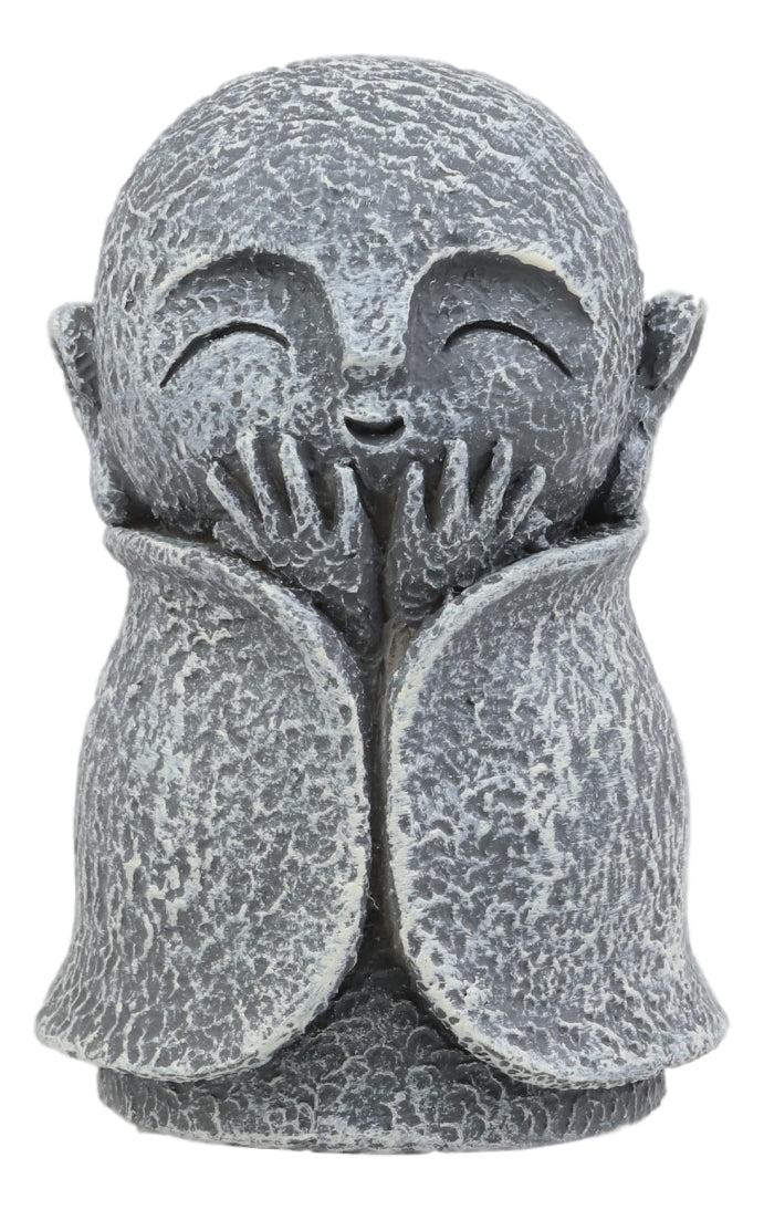 ebros gift Ebros Japanese Happy Joyful Elated Jizo Monk Miniature Statue 3" Tall