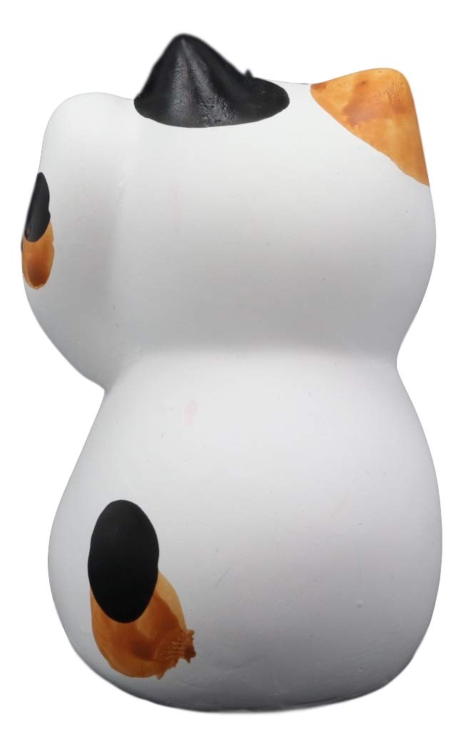 Ebros Gift Ebros Japanese Lucky Charm Beckoning Cat Calico Maneki Neko With Baby Bib Figurine