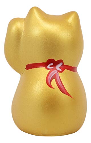 Ebros Gift Ebros Japanese Lucky Charm Beckoning Cat Gold Maneki Neko With Baby Bib Mini Figurine