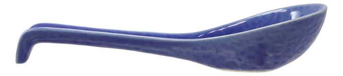 Ebros Gift Ebros Japanese Modern Porcelain Soup Spoons With Ladle Hook Pack Of 6 (Blue)