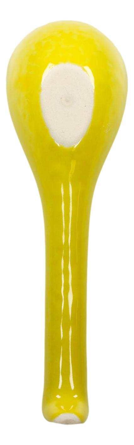 Ebros Gift Ebros Japanese Modern Porcelain Soup Spoons With Ladle Hook Pack Of 6 (Yellow)