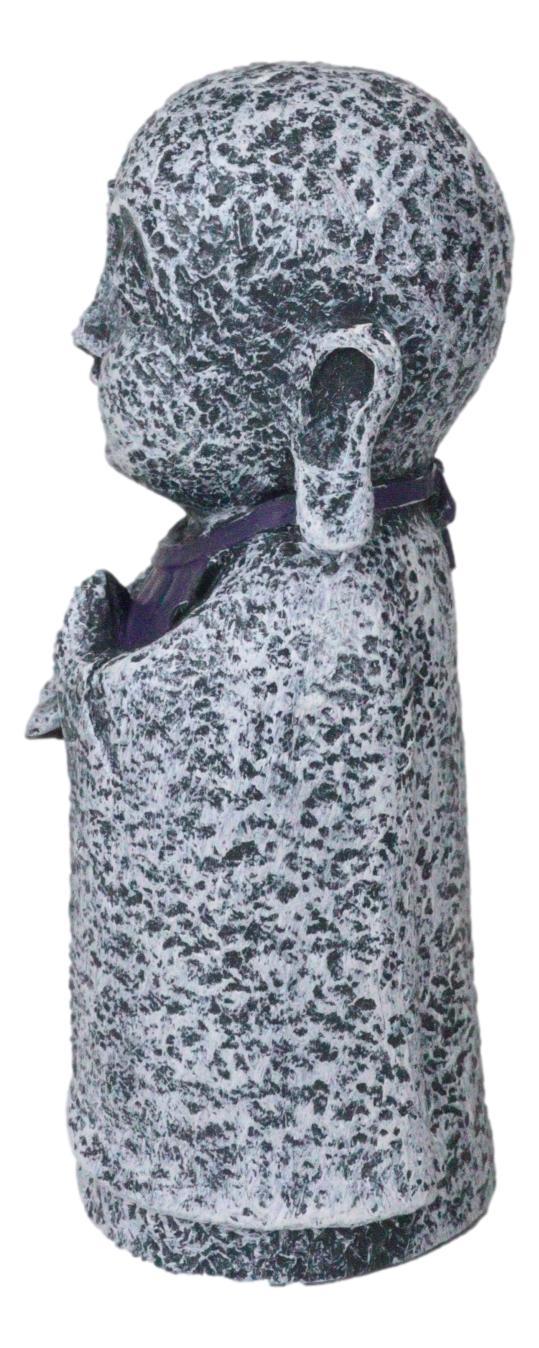 Ebros Gift Ebros Japanese Namaste Praying Jizo Monk With Purple Bib Statue 4.75" H Figurine