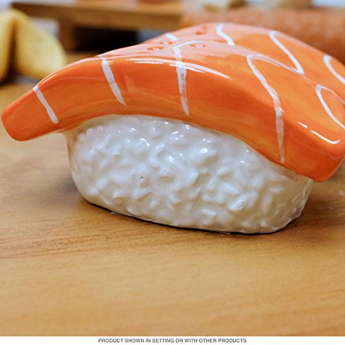 Ebros Gift Ebros Japanese Salmon Sushi Ceramic Magentic Salt Pepper Shakers Set