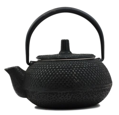 Ebros Gift Ebros Japanese Tetsubin Black Cast Iron Teapot Imperial Hobnail Design Tea Pot 9 Fl Oz