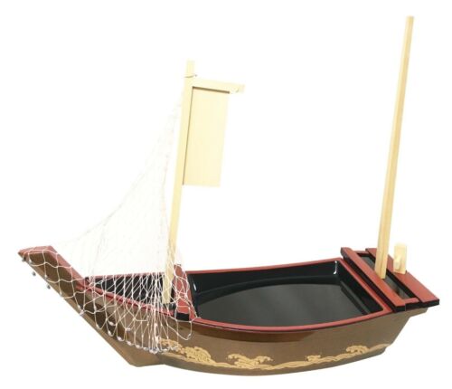 ebros gift Ebros Japanese Traditional Omakase Sushi Fishing Boat Large 27" Long Serving Plate