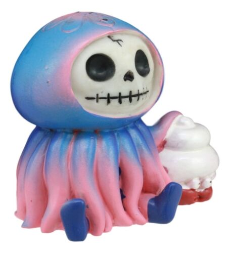 Ebros Gift Ebros Jelly Furrybones Figurine 3"L Jellyfish With White Hermit Crab Skeleton