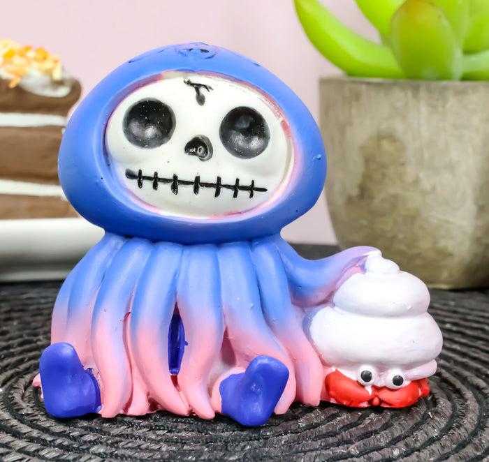 ebros gift Ebros Jelly Furrybones Figurine 3"L Jellyfish With White Hermit Crab Skeleton