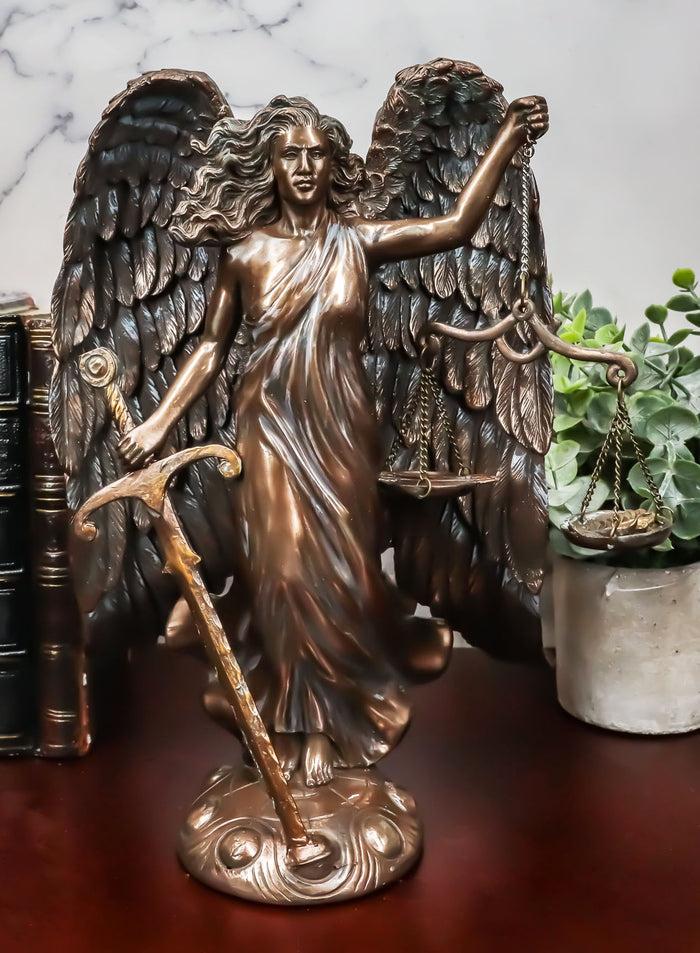 ebros gift Ebros Judaic Archangel Saint Raguel Statue Angel of Justice 9.75"H Figurine