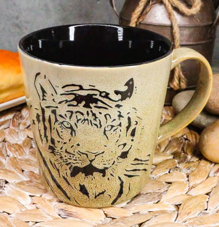 Ebros Gift Ebros Jungle Bengal Tiger Face Mug 16 Oz Glazed Stoneware Ceramic Coffee Cup