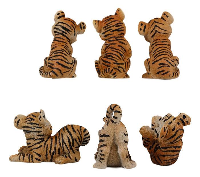 Ebros Gift Ebros Jungle Playful Bengal Orange Tiger Cubs Mini Figurines Forest Tigers