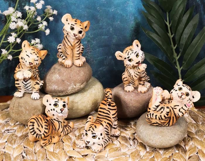 ebros gift Ebros Jungle Playful Bengal Orange Tiger Cubs Mini Figurines Forest Tigers