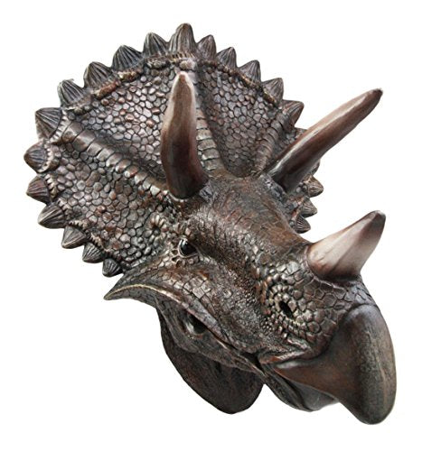 Ebros Gift Ebros Jurassic Triceratops Wall Head Large 15.25" H Hanging Wall Decor Plaque